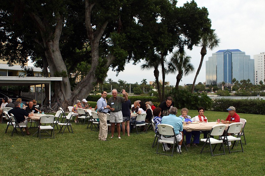 The residents of Golden Gate Pointe enjoy an evening picnic along the Bay Saturday, Oct. 15 behind Pier 550.