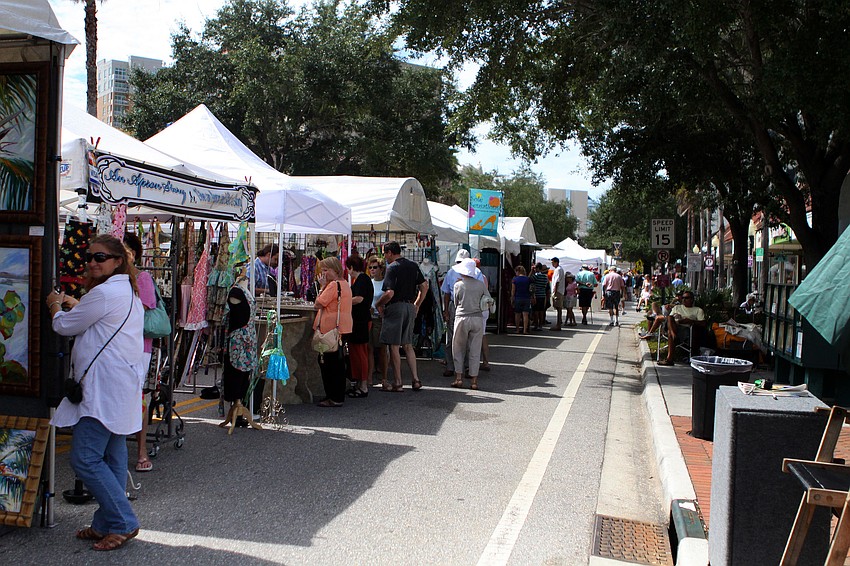 Hundreds of people came out to look at the art and crafts at the Downtown Sarasota Art and Craft Festival this past weekend.