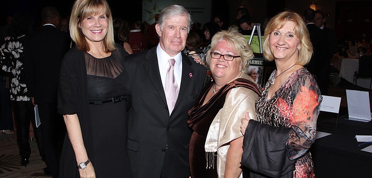 Pictured are Manatee County Commissioner Carol Whitmore, Dr. Andre Renard, School Board member Julie Aranibar and County Commission candidate Vanessa Baugh. Photo courtesy of Michael Polin.