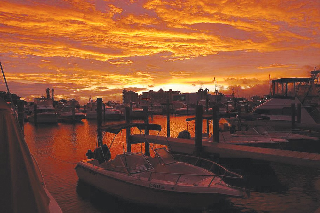 Valerie Byford submitted this sunset photo, taken near Marina Jack in downtown Sarasota.