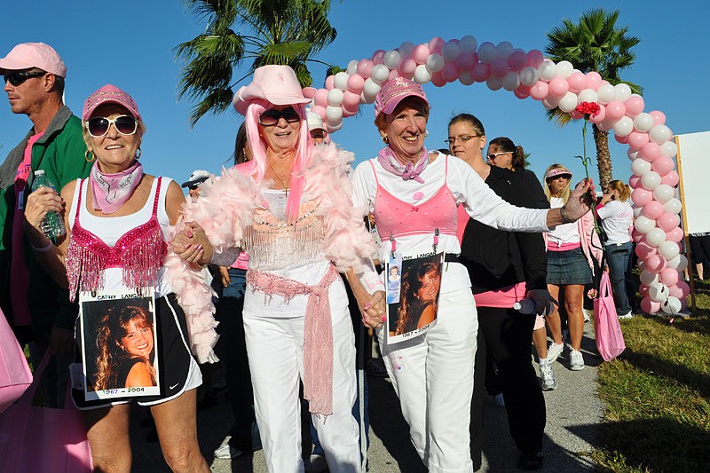 Lillian Fuller, June Sgarzi and Maureen Grarafalo walked for a friend who died in 2004.