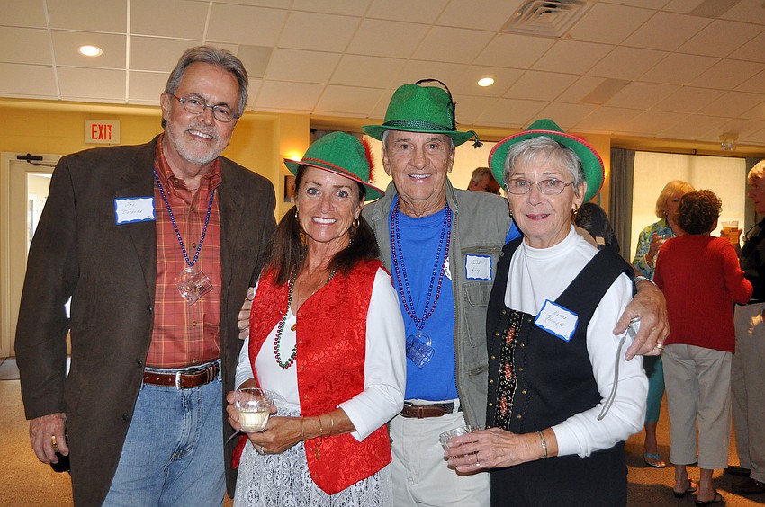 Commissioner Joe Barbetta poses with Linda and Bob Long and Norma Roembke Friday, Oct. 21, at St. Boniface's.