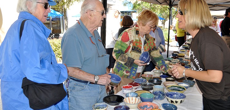 Everyone in attendance was able to select a handcrafted ceramic bowl to take home.