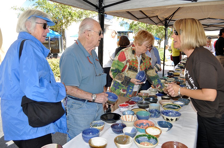 Everyone in attendance was able to select a handcrafted ceramic bowl to take home.