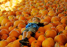 Kindergartner Connor Loukota took a much-needed break from all of the fun and games.