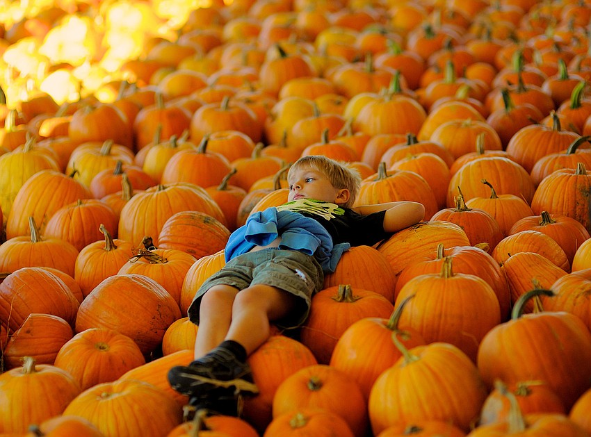 Kindergartner Connor Loukota took a much-needed break from all of the fun and games.