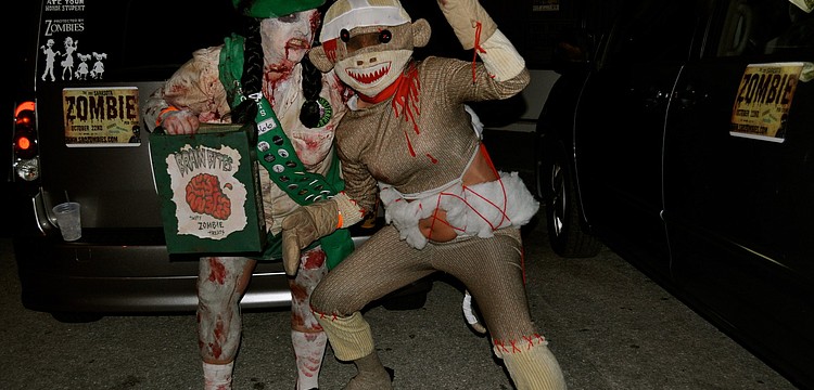 Dee Rodgers and Sally Pruna got zombiefied for the event.