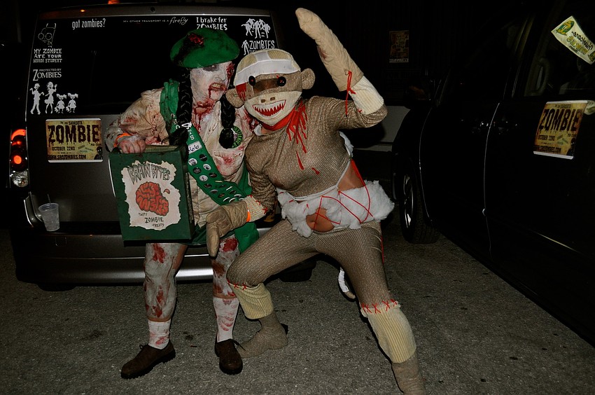 Dee Rodgers and Sally Pruna got zombiefied for the event.