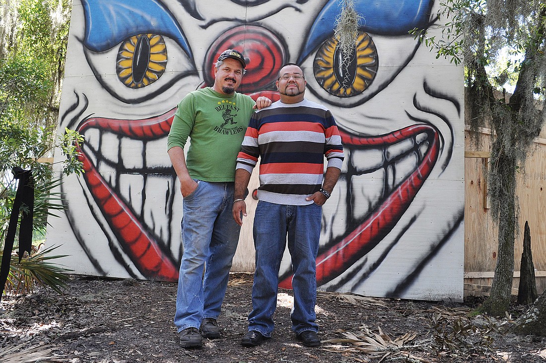 Shawn Troxel and Tony Cordero, owners of Dimensions of Fear Productions, doing business as Twisted Woods, intend to scare as many people as possible with their haunted attraction this Halloween season.