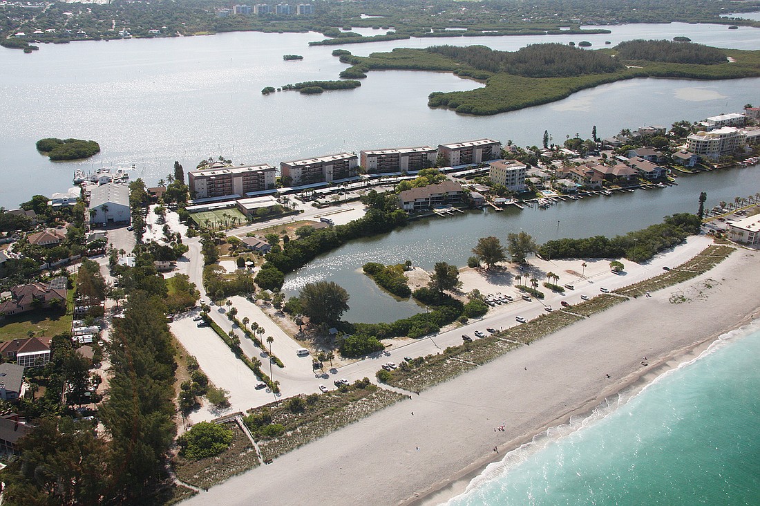 Turtle Beach's geographical position on the Key makes it more vulnerable to erosion than the Siesta Public Beach. Courtesy photo.