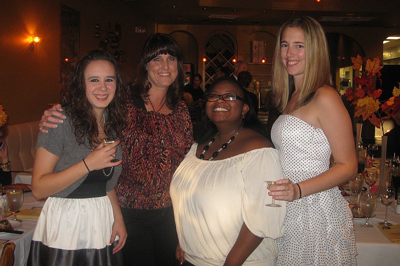 Teachers Rachel Wilson, Lynn Edwards, Michael Lawson and Kaitlyn Bunker enjoyed the evening.
