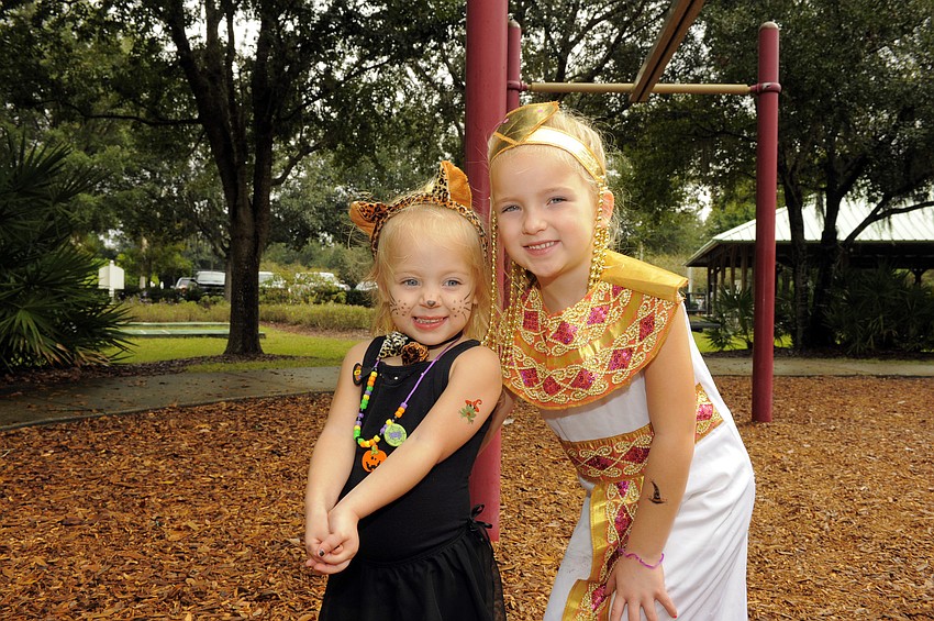Three-year-old Gabbie Hotaling and her older sister Maddie, 6, had a lot of fun at this yearâ€™s Halloween Party.