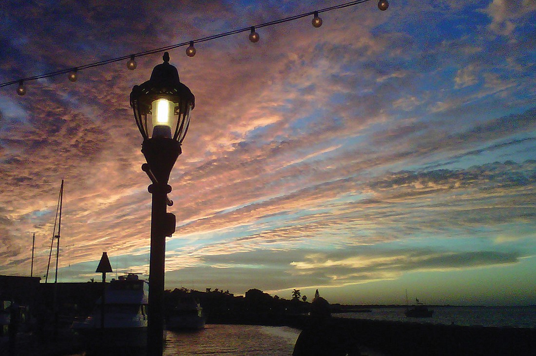 Cathy Woolley took this sunset photo in the Bradenton Marina at Pier 22.