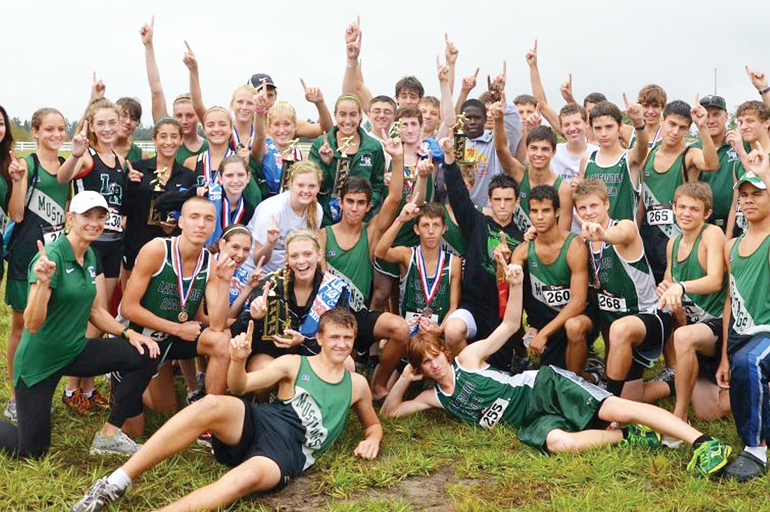 Lakewood Ranch High's boys and girls varsity and JV cross country teams all won county titles Oct. 29. Courtesy photo.