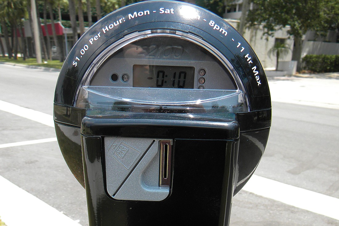 Once again, paid parking rates are at their maximum level in downtown Sarasota. Photo by Norman Schimmel