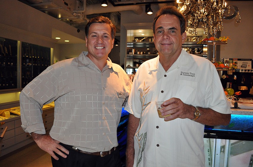 Viking Culinary Center owner James Butler chatted with Darrell Turner of Turner Tree and Landscape.