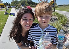 Rachel Robertson enjoyed the day with her son, Jordan.