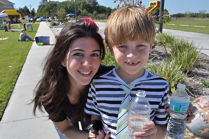 Rachel Robertson enjoyed the day with her son, Jordan.