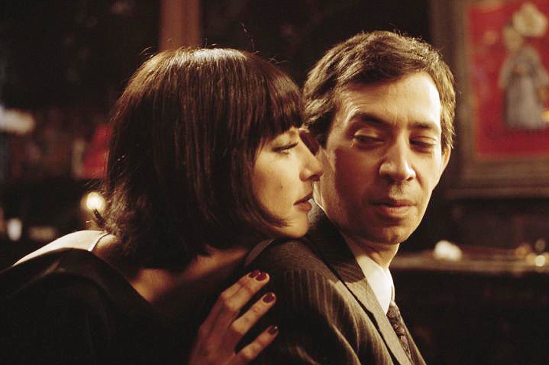Lucy Gordon, as Jane Birkin, with Eric Elmosnino, as Serge Gainsbourg, in the biopic, 'Gainsbourg.'