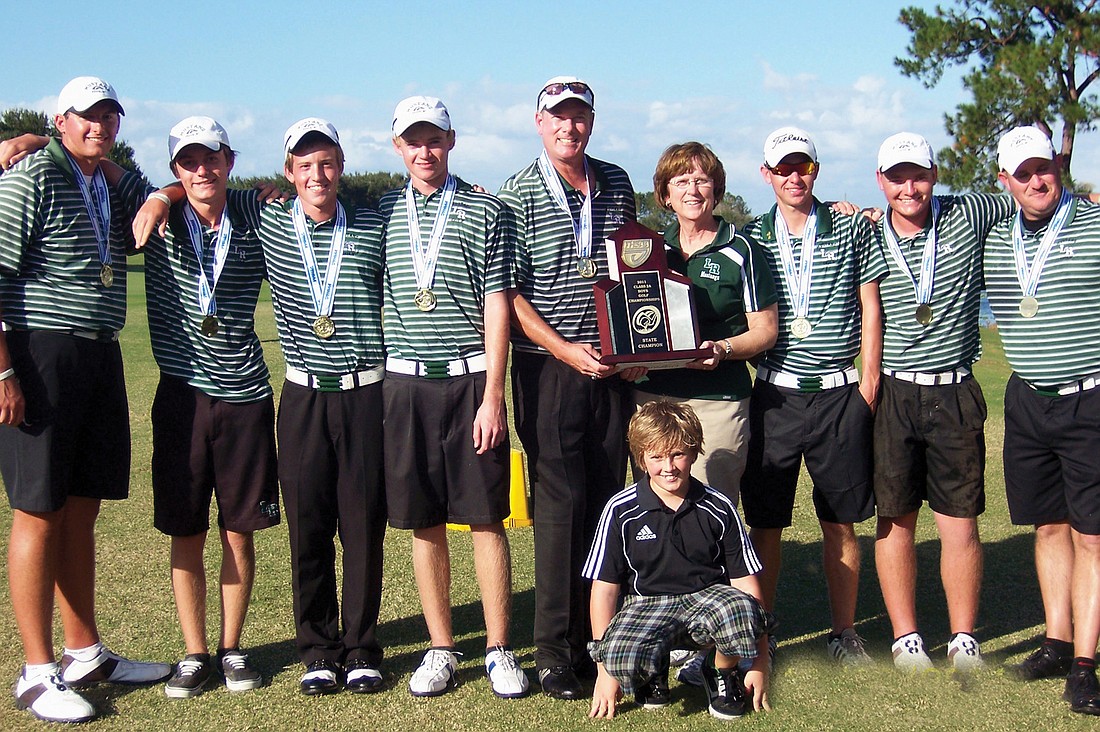 The Lakeood Ranch High boys golf team captured the Class 2A state championship Nov. 1-2, capping off a perfect 103-0 season. Courtesy photo.