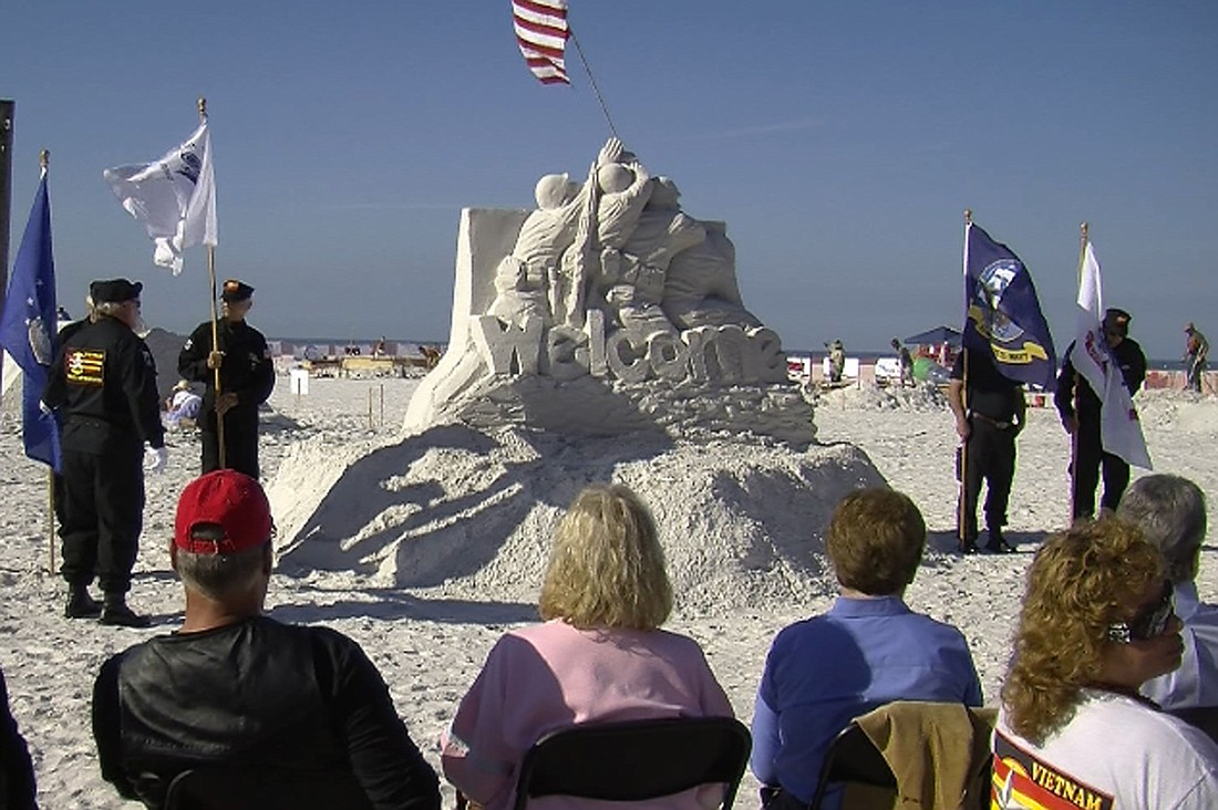 The ceremony honored both the inception of the United States Marine Corps and Veterans Days.