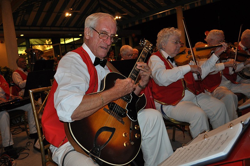 Guitarist Frank Reck played with the Florida Suncoast Mummers.