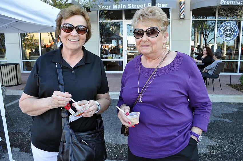 Parrish residents Karen Orlowski and Cookie Jordan came down to get ideas for their own chili cook-off next spring.