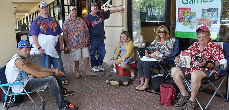 Jace Conger, Rage Shaw, Steve Flinn and Robert Sykes began camping out as early as 4 a.m.