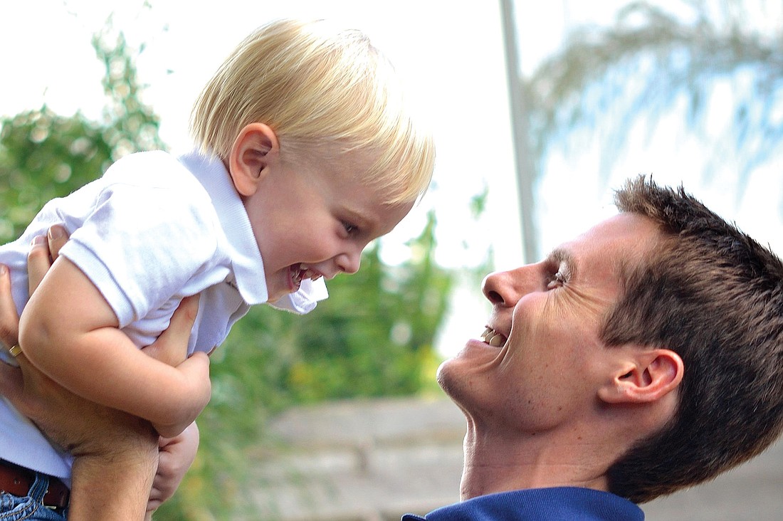 Eric Piazza with his son, Will. Photo courtesy of April Baker.