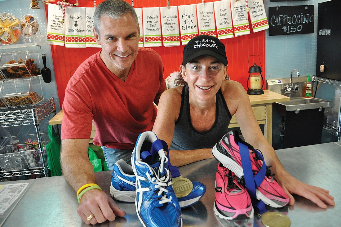 As owners of Create Your Own Ã¢â‚¬â€ A Confectionary Boutique, Jamey Murphy and his wife, Jodi Mailman, live by the mantra "Eat candy Ã¢â‚¬â€ Run fast." The couple completed the New York City Marathon, their first 26.2-mile race, Nov. 6.