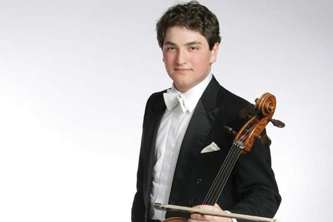 The Sarasota Orchestra's recent Masterworks Concert featured cellist Julian Schwarz, 20-year-old son of conductor Gerard Schwarz. Courtesy photo.