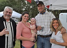 Mark Huber with Heather, Nichole and Miles Messenger and Connie Willis
