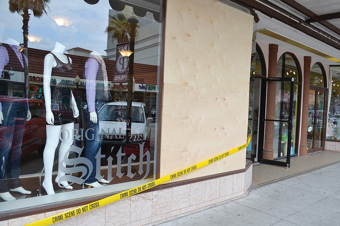 Last week, someone broke a window at Original Stitch Boutique, which opened recently across the street from the location that housed Stitch Boutique until August.