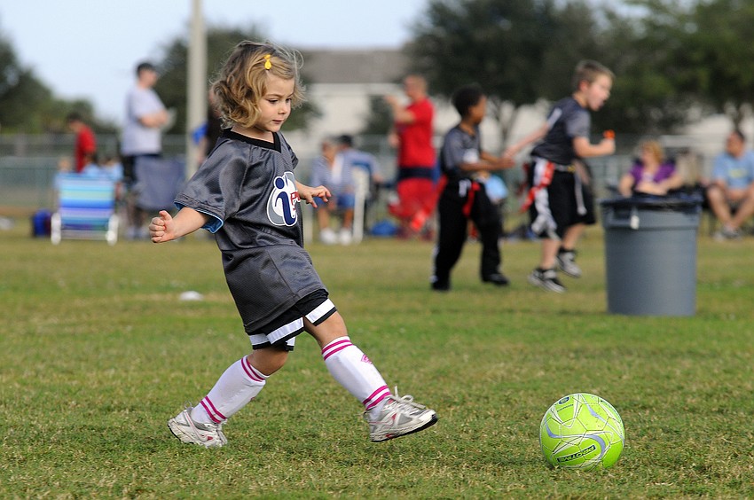 Four-year-old Isabel Neeb played every game of her first soccer season.