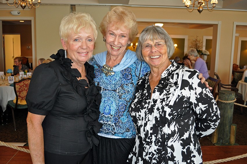Arlene Casey, Claire Marsh and Adie Abelson enjoyed the Fall Fashion Show.