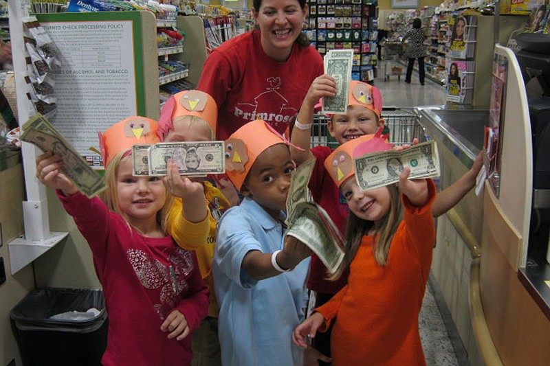 Children were excited to pick out food for the homeless. Courtesy photo.