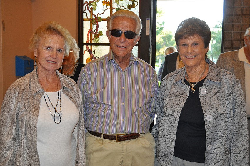 Christa and Frank Fineshriber with Barbara Adler who typically worship at Temple Beth Israel