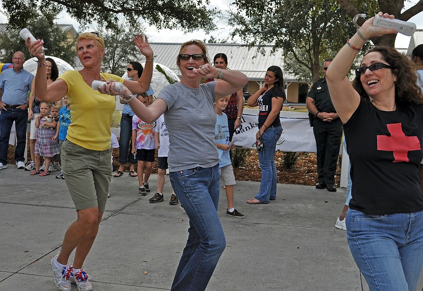 Renee Pitts, Nancy Harrison and Robin Storm put on quite a performance at the video game theater.