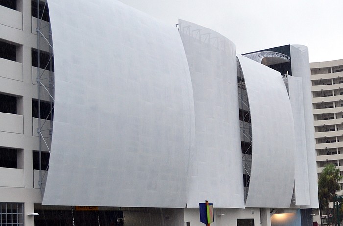 The public is invited to a public art mural reception Wednesday at the Palm Avenue parking garage. File Photo.