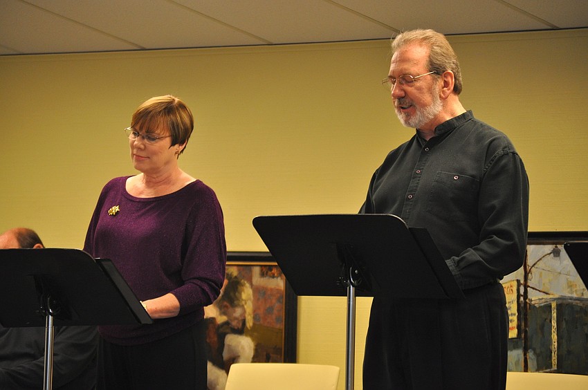 Lynne Armington and Joe Kerata of Asolo Rep Guild reading 