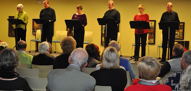The Asolo Rep Guild read four short stories at Longboat Key Center for the Arts, a Division of Ringling College of Art and Design on Thursday Dec. 1 to kick-off its season of exhibits, events and classes.