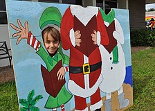 Evan Keever, 8. Could not resist an elf photo.