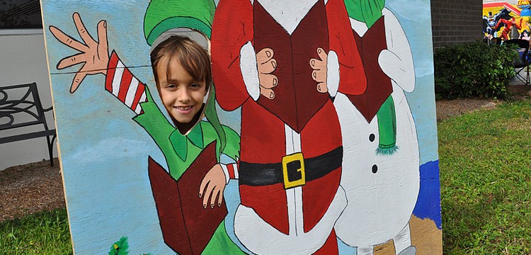 Evan Keever, 8. Could not resist an elf photo.