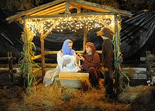 Hunter Brown, 16, and Rachel Gross, 15, played the roles of Joseph and Mary while 8-year-old Jacob Seminick played the role of a shepherd boy.
