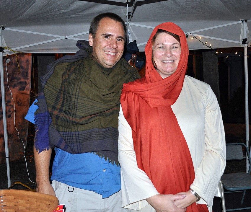 Jim and Linda Lustgarten manned the fruits, vegetables and nuts booth.