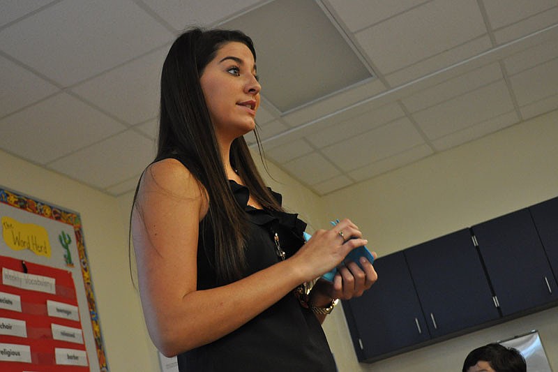 Lakewood Ranch High School graduate and Miss DeSoto Heritage Festival Ellie Ohlman spoke to fifth-grade students at Braden River Elementary School today about the importance of community service.