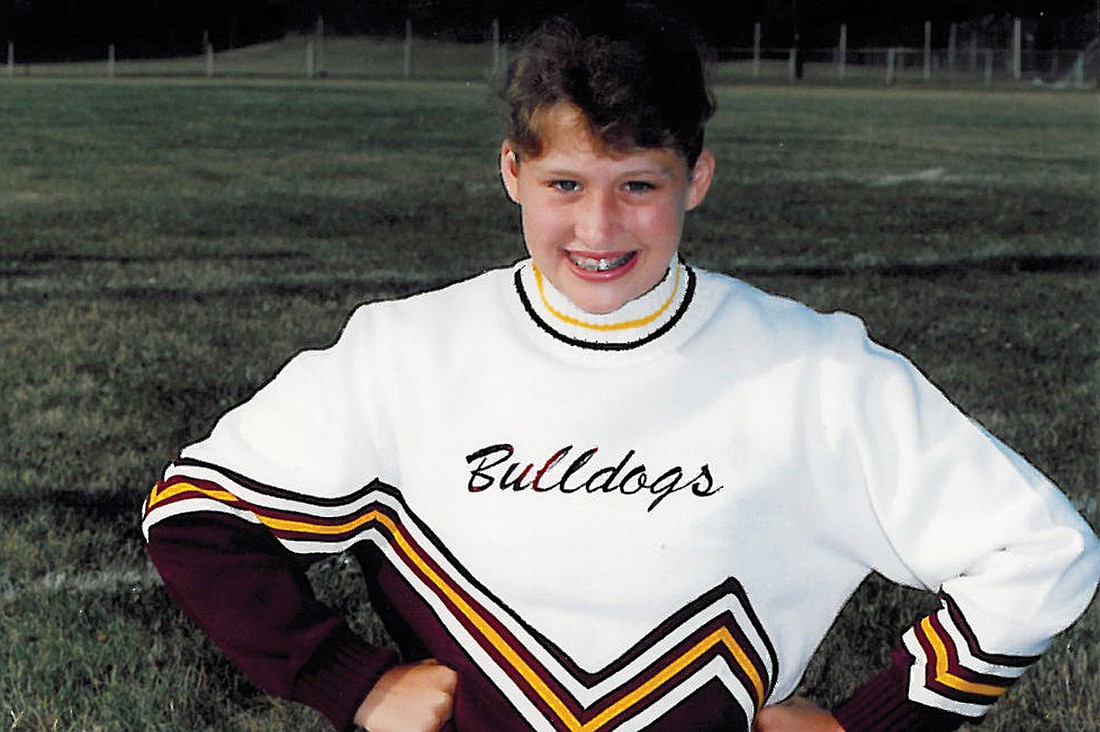 Associate Editor Jen Blanco proudly wore her own Bulldog cheerleading uniform. Courtesy of Mom.