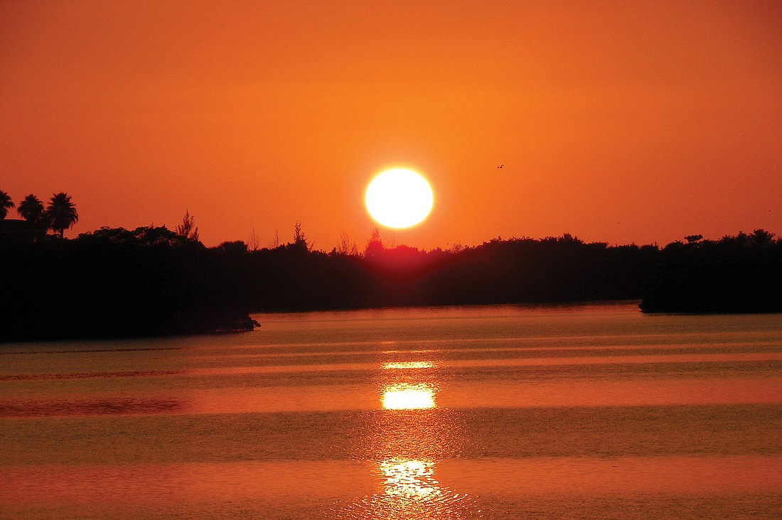 Carolyn Bistline took this photo of the sun setting into the Intracoastal Waterway.