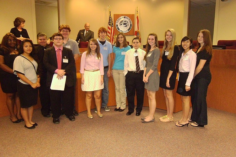 Participating students were recognized by Manatee County commissioners at Tuesday's meeting.