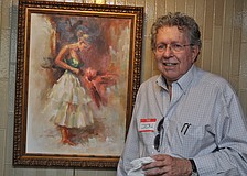 Jon Greeley with his piece â€œGoing Dancinâ€™â€